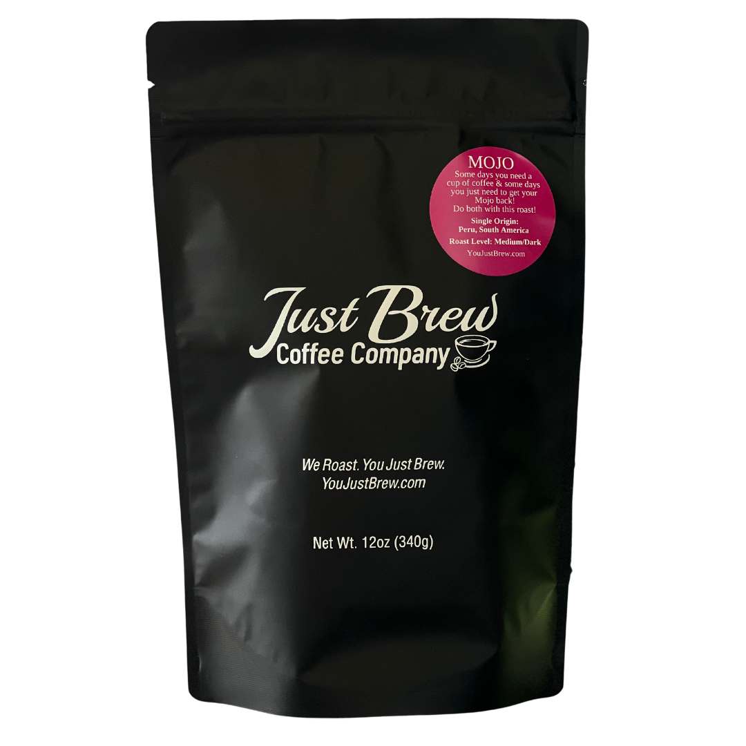 Some days you need a cup of coffee & some days you just need to get your Mojo back! Do both with this medium/dark roast!